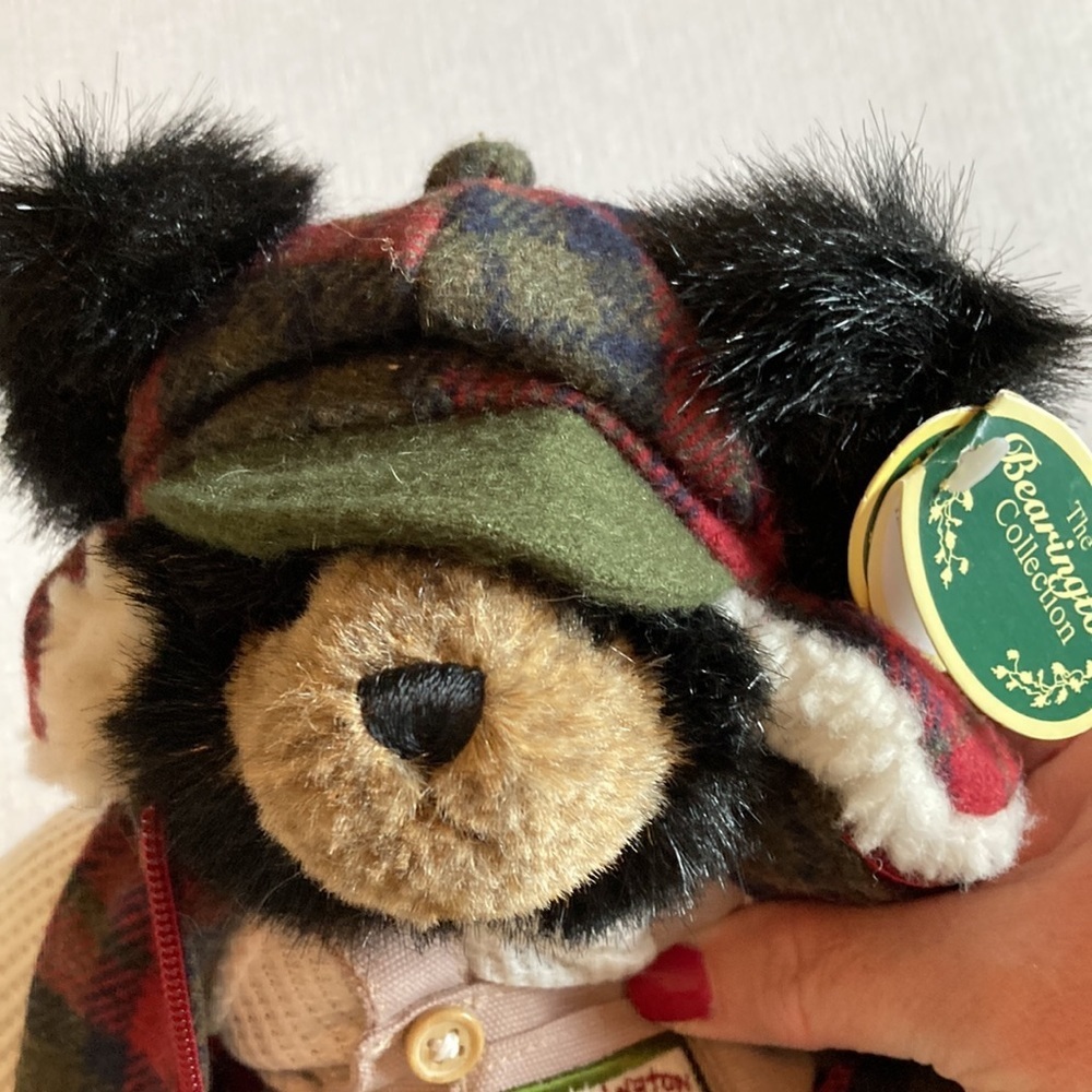 14" Plush "Fraser Fir" Black‎ Bear #1574 Retired 2006 Bearington Christmas Tags